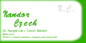 nandor czech business card